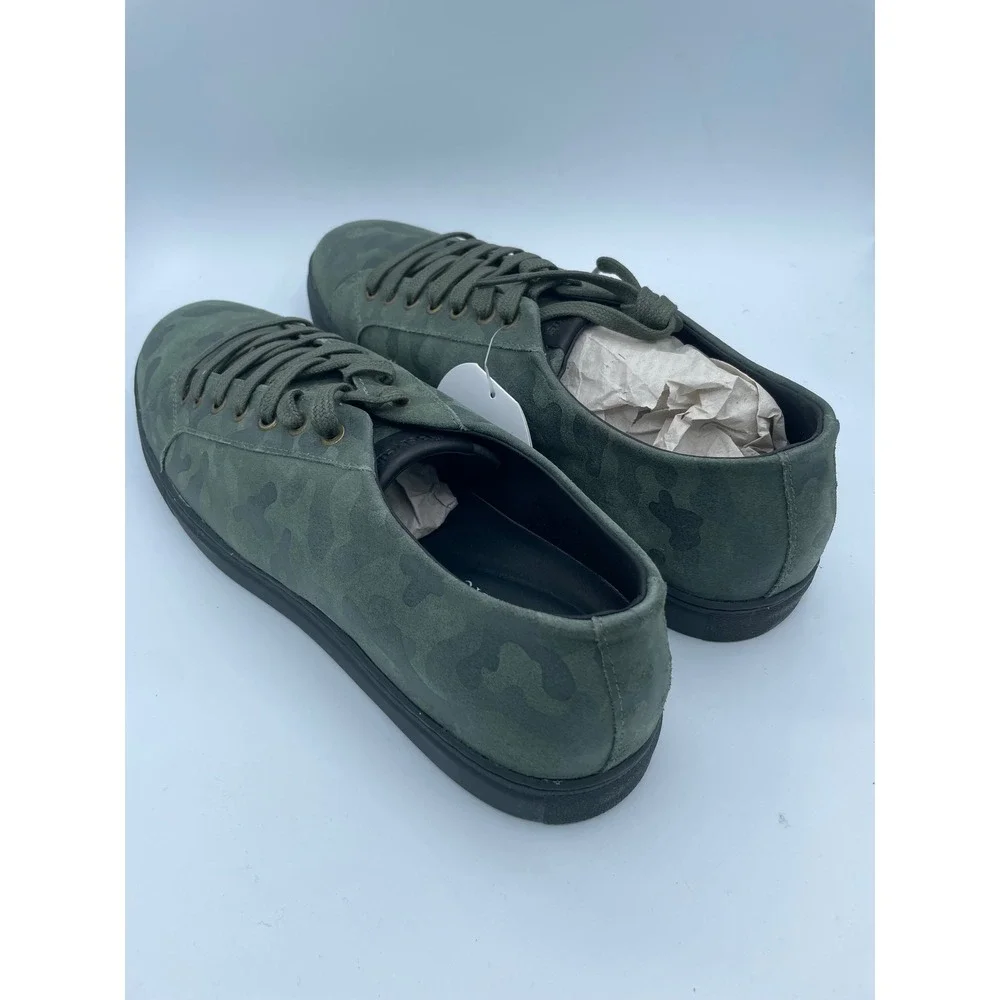 Belvedere Oliver Mens 11.5 D Green Camo Suede Low Top Sneakers Made in Brazil